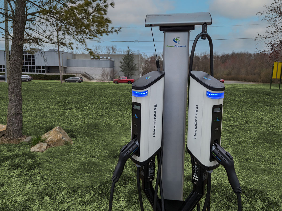 SemaConnect EV Charger at an office building