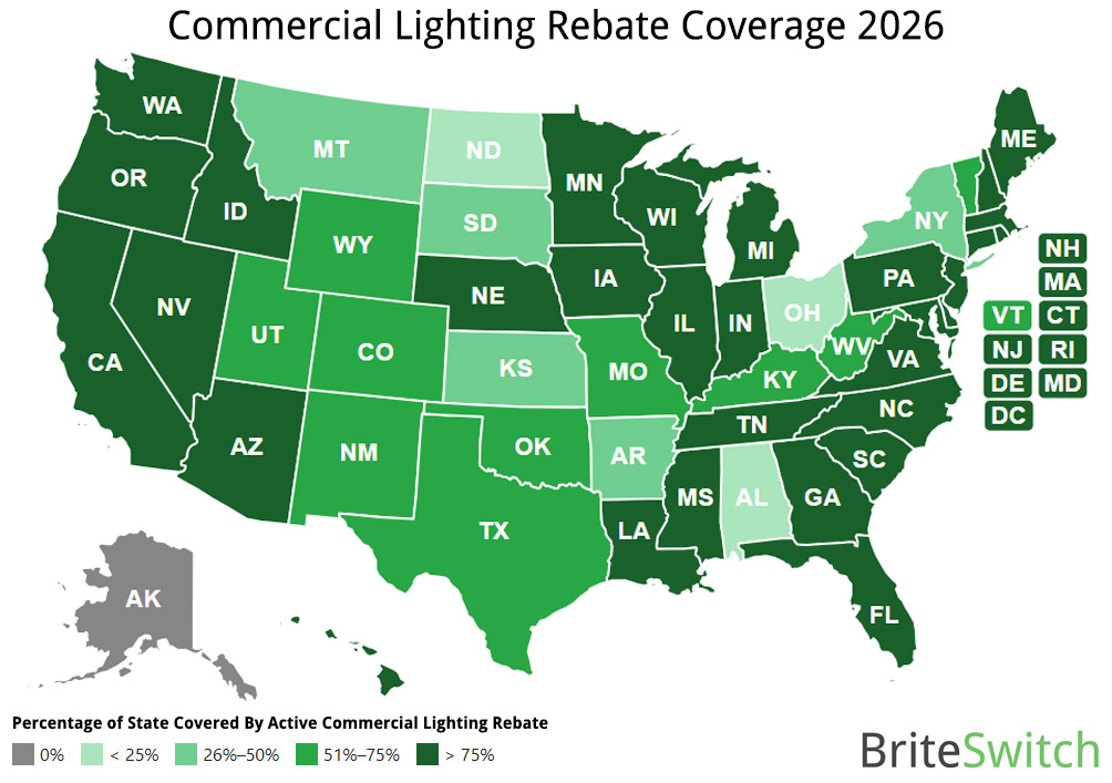 2026 Commercial Lighting Rebate Coverage in the US