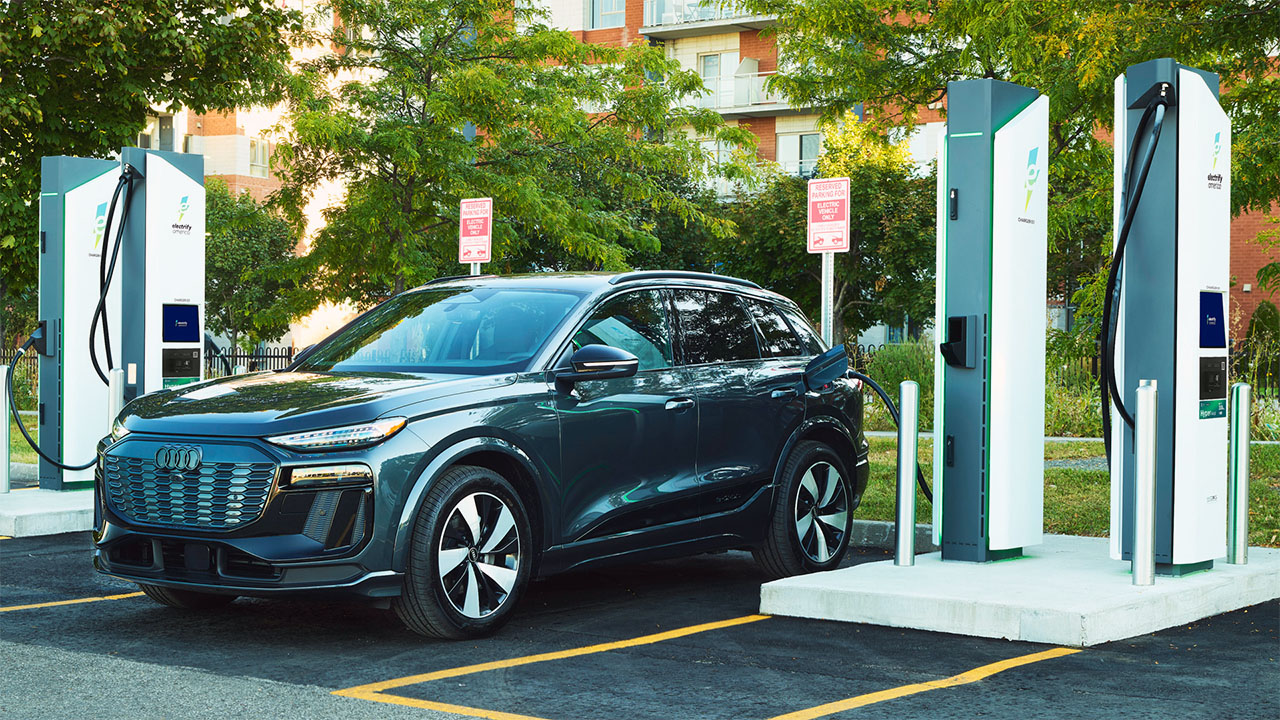 DCFC EV Charger and car